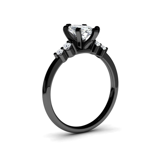 White Diamond Classic Five Stone Engagement Ring - Zariah