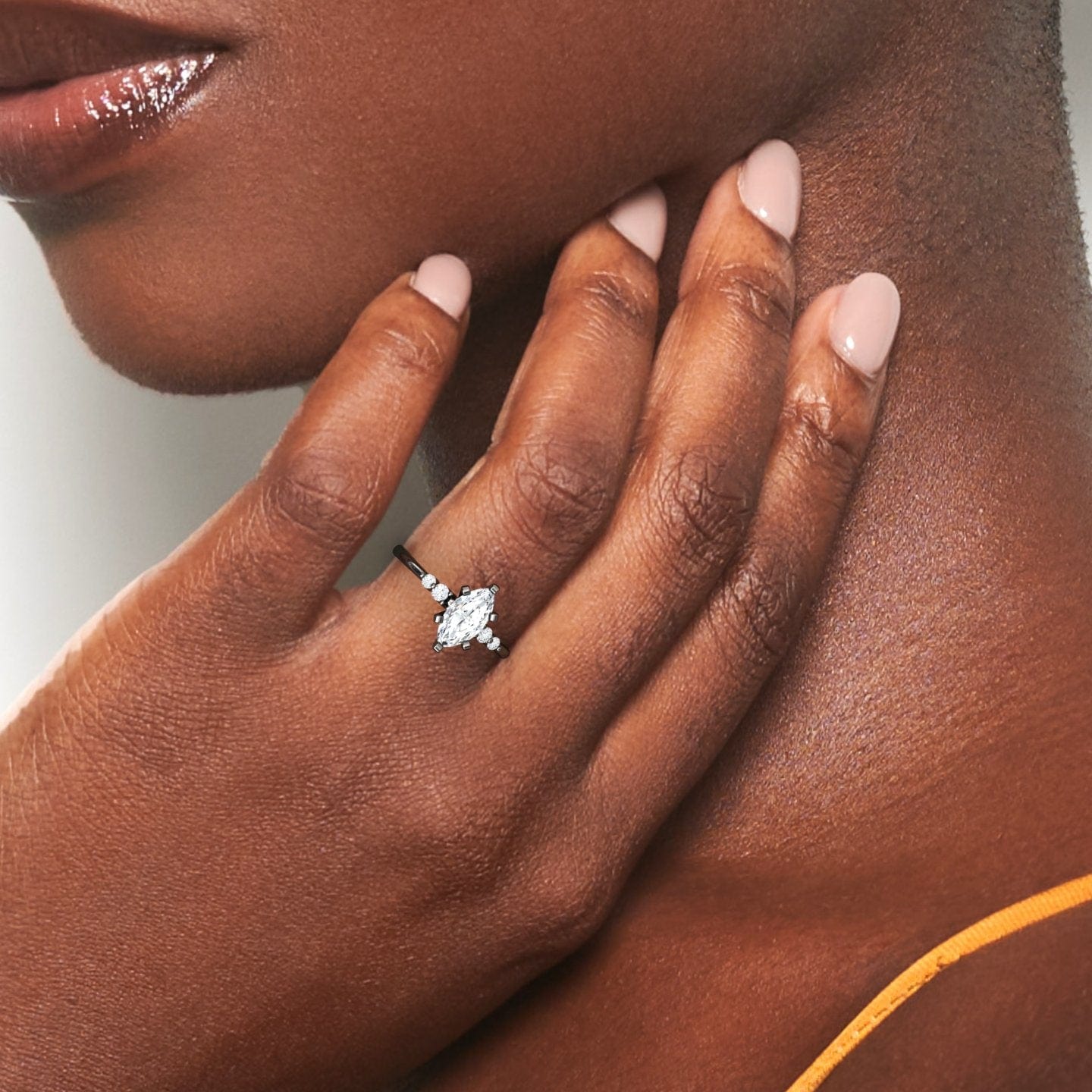 White Diamond Classic Five Stone Engagement Ring - Zariah