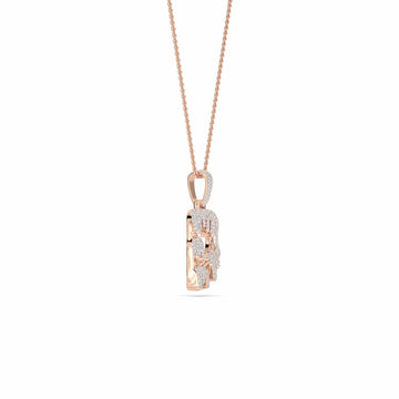 D Initial Dripping Diamond Pendant Necklace - Dev