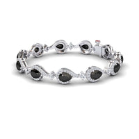 Black & White Diamond Tennis Bracelet - Gemma