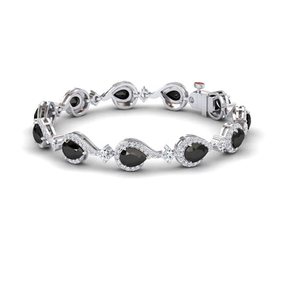 Black & White Diamond Tennis Bracelet