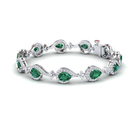 Emerald & Diamond Tennis Bracelet - Gemma