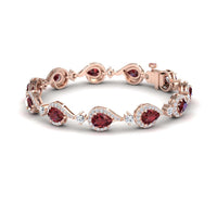 Ruby & Diamond Tennis Bracelet - Gemma