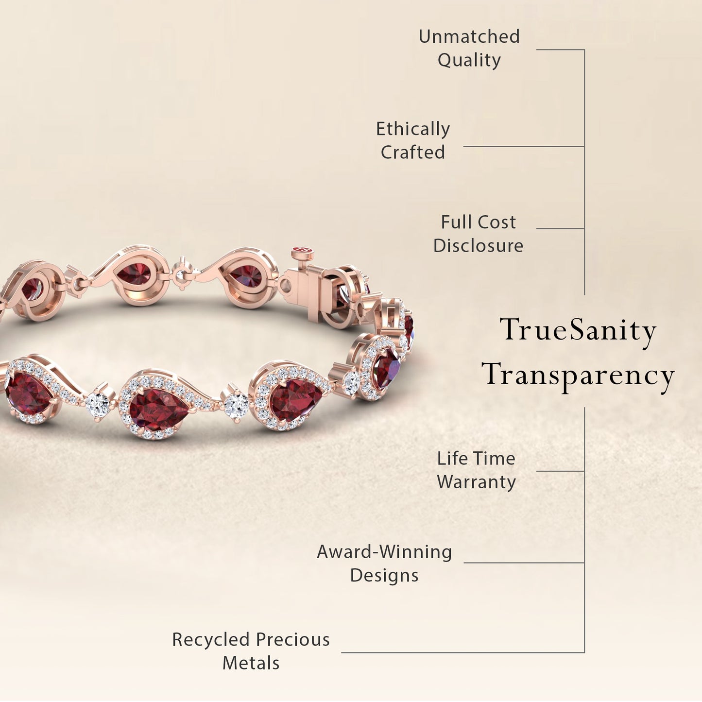 Ruby & Diamond Tennis Bracelet - Gemma