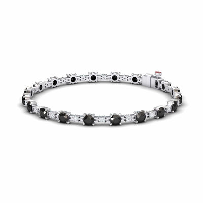 Black & White Diamond Tennis Bracelet