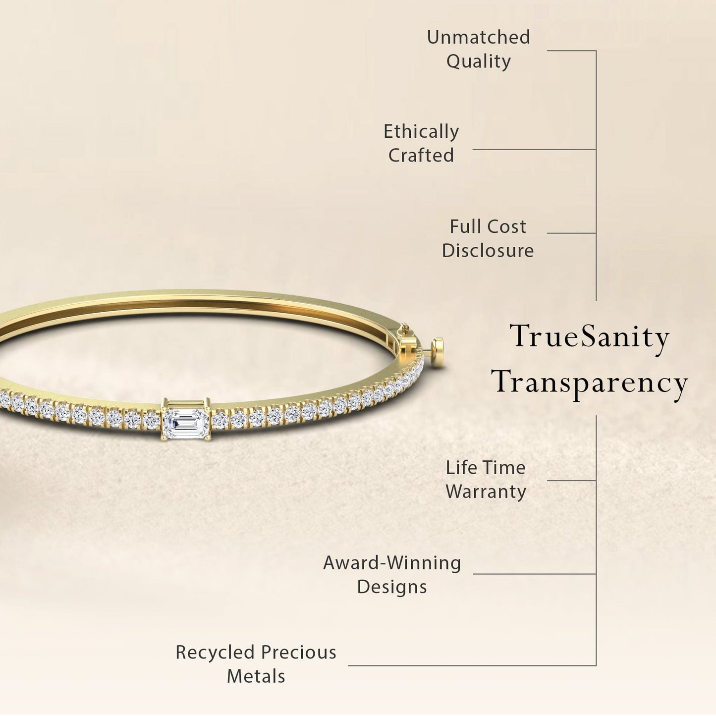 Diamond Fancy Bangle Bracelet - Amandine