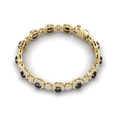 Black & White Diamond Tennis Bracelet - Erina