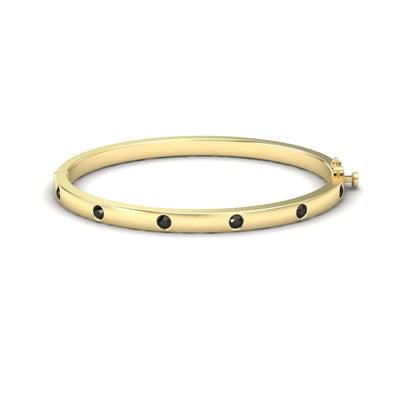 Black Diamond Bezel-Set Bracelet