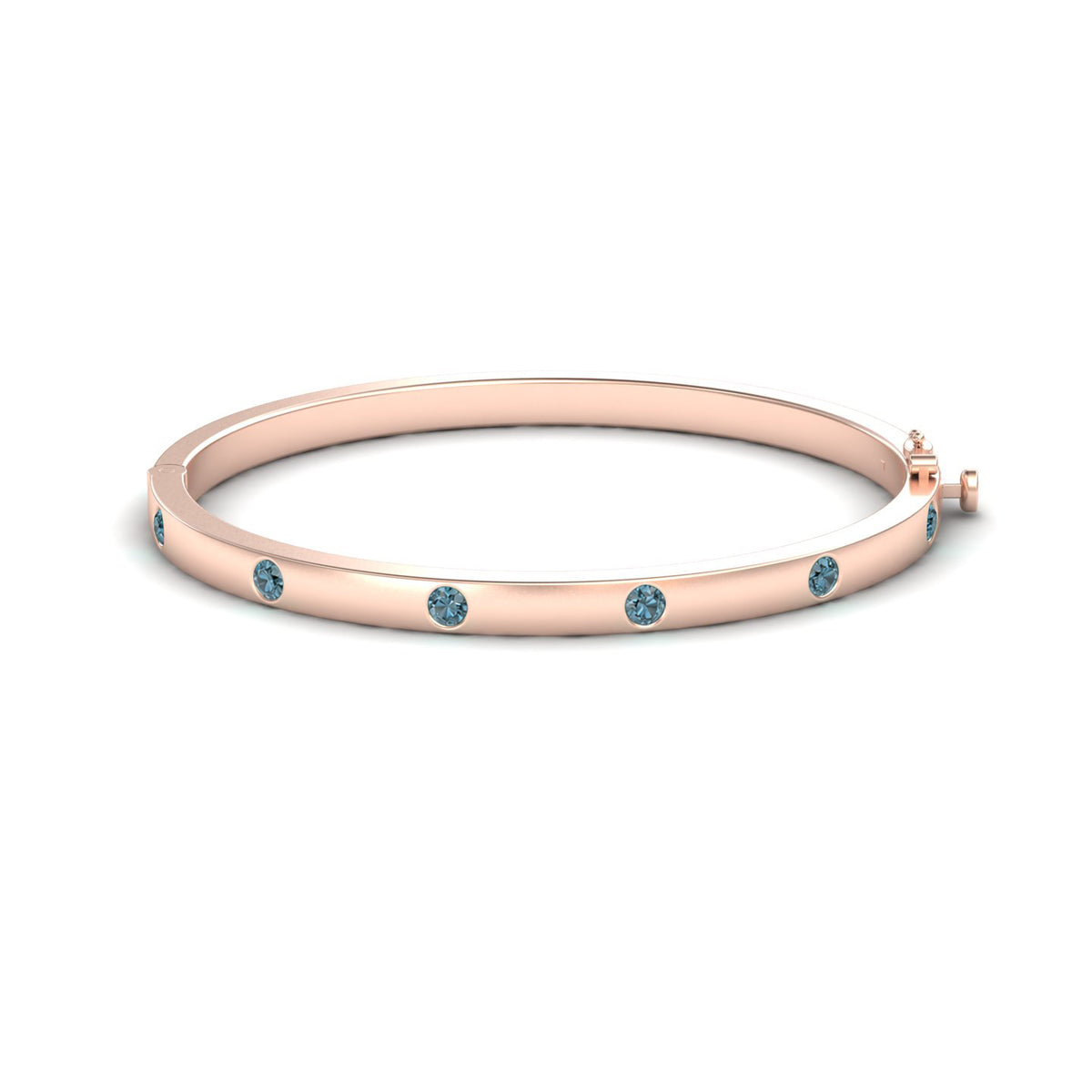 Blue Diamond Bezel-Set Bracelet - Flavia