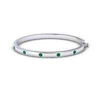 Emerald Bezel-Set Bracelet - Flavia