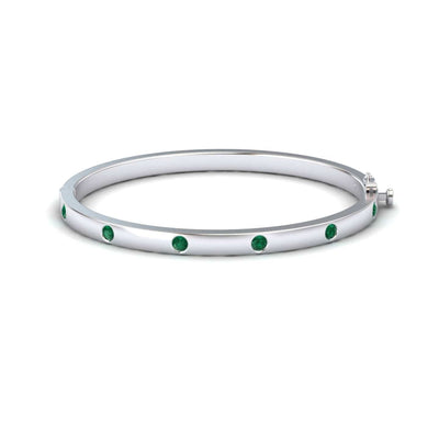 Emerald Bezel-Set Bracelet