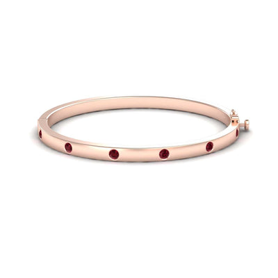 Ruby Bezel-Set Bracelet