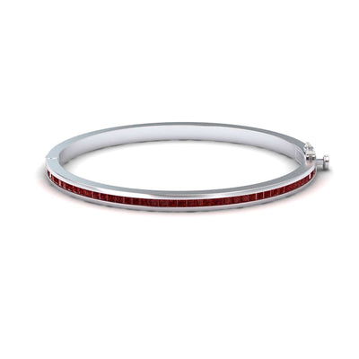 Ruby Channel-Set Bangle Bracelet