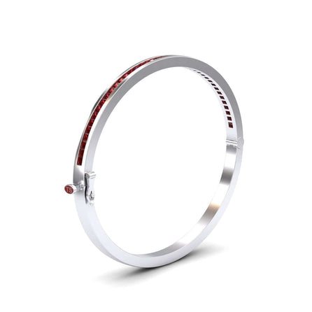 Ruby Channel-Set Bangle Bracelet - Johanna