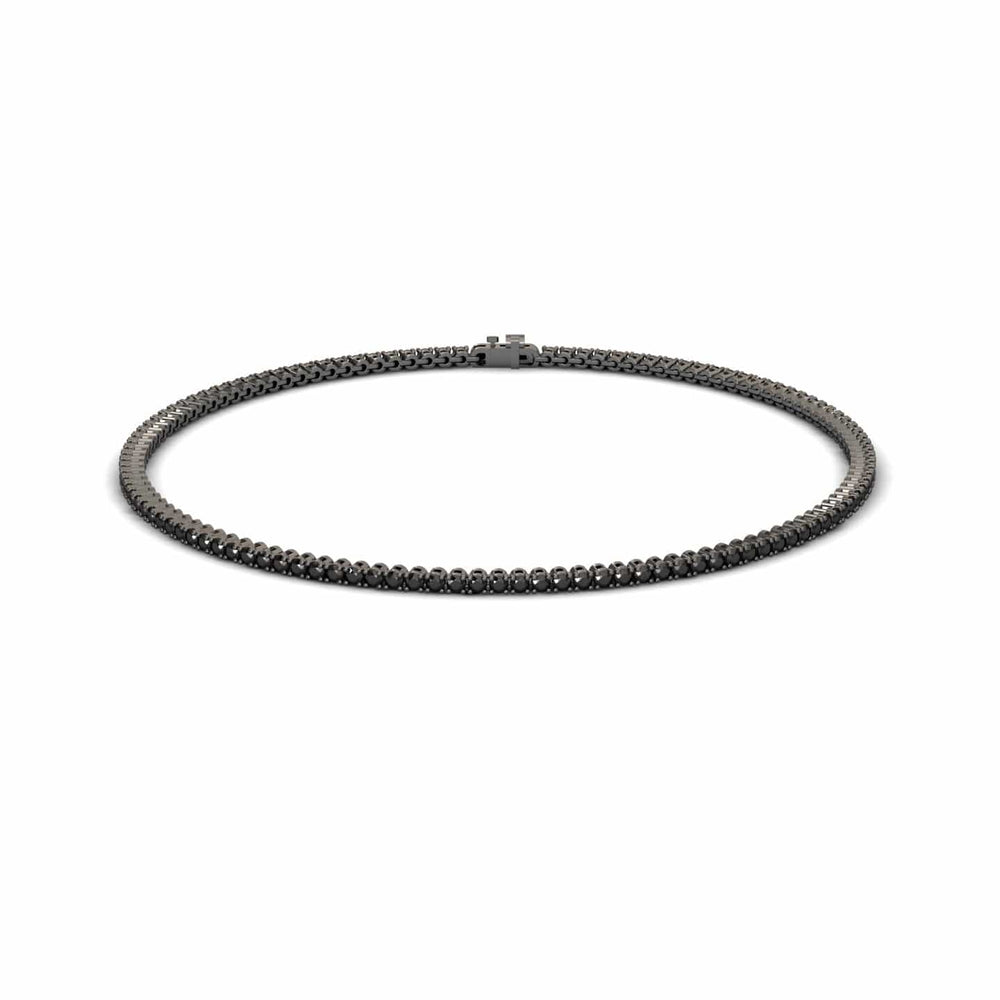 Black Diamond 1.3mm Eternity Bangle Bracelet - Alejandra