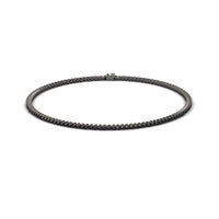 Black Diamond 1.3mm Eternity Bangle Bracelet - Alejandra