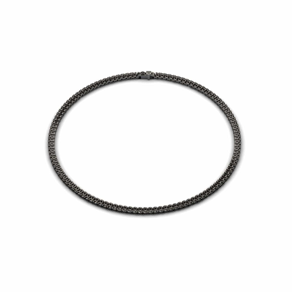 Black Diamond 1.3mm Eternity Bangle Bracelet - Alejandra
