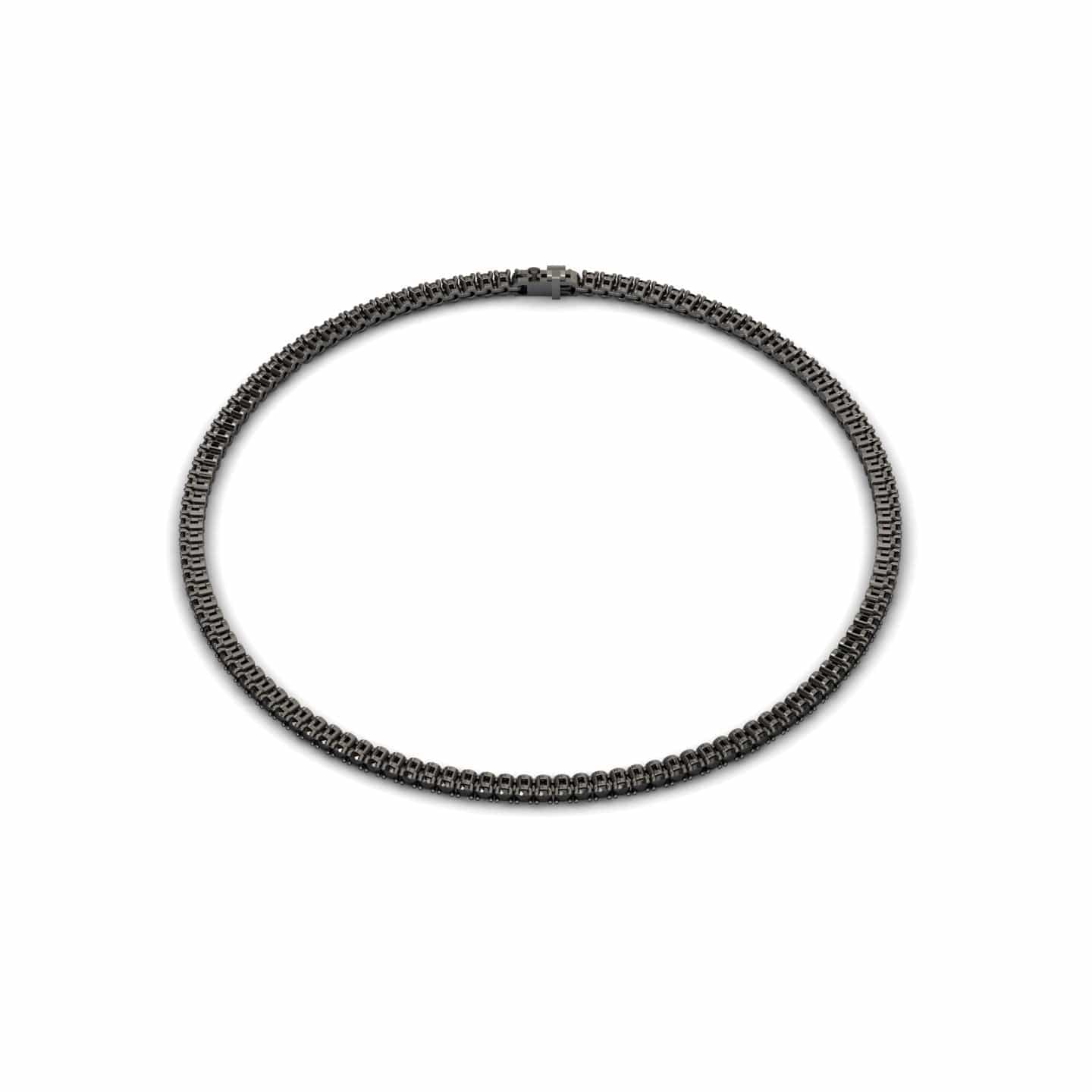 Black Diamond 1.3mm Eternity Bangle Bracelet - Alejandra