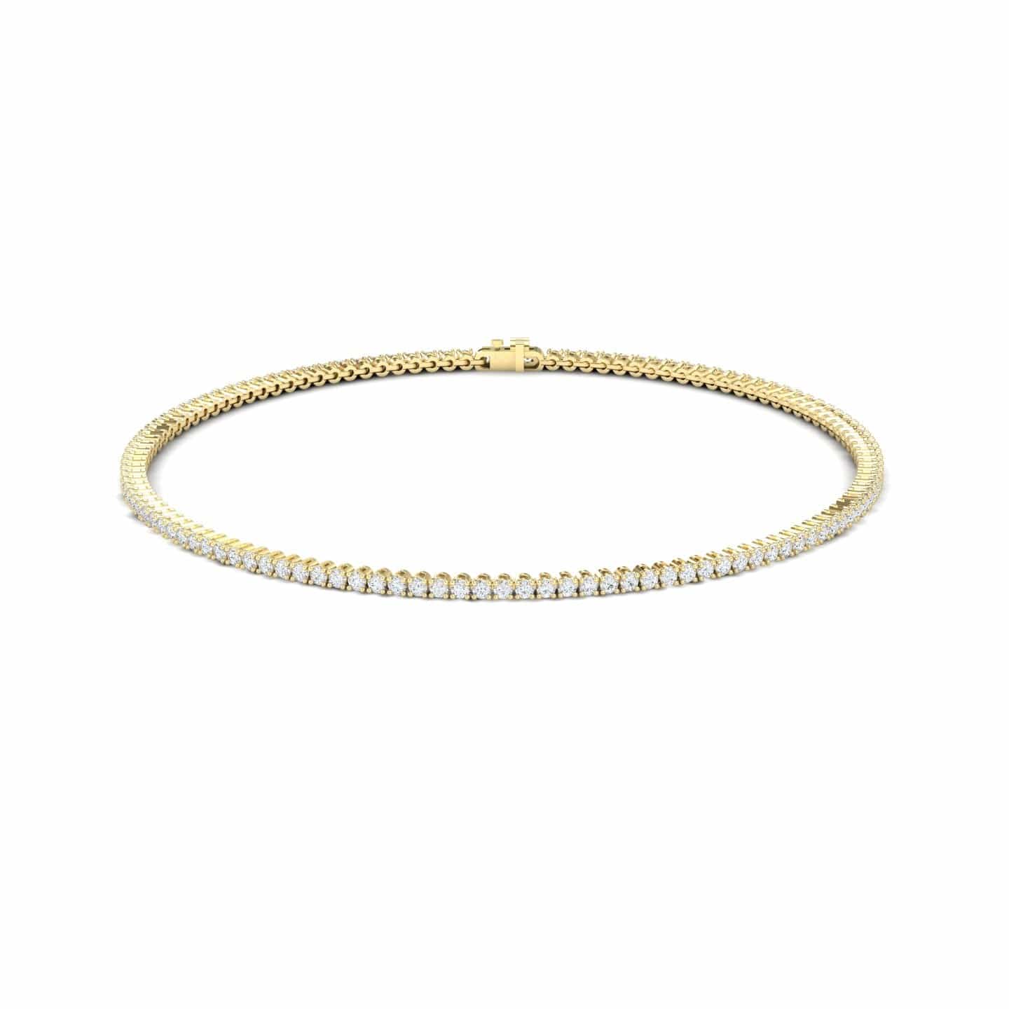White Diamond 1.3mm Eternity Bangle Bracelet - Alejandra