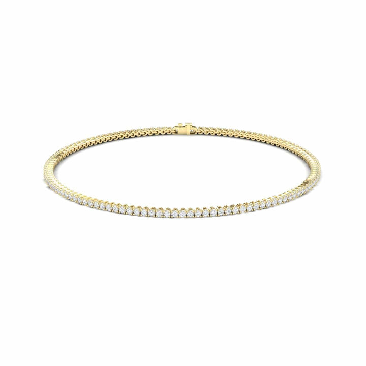 White Diamond 1.3mm Eternity Bangle Bracelet - Alejandra