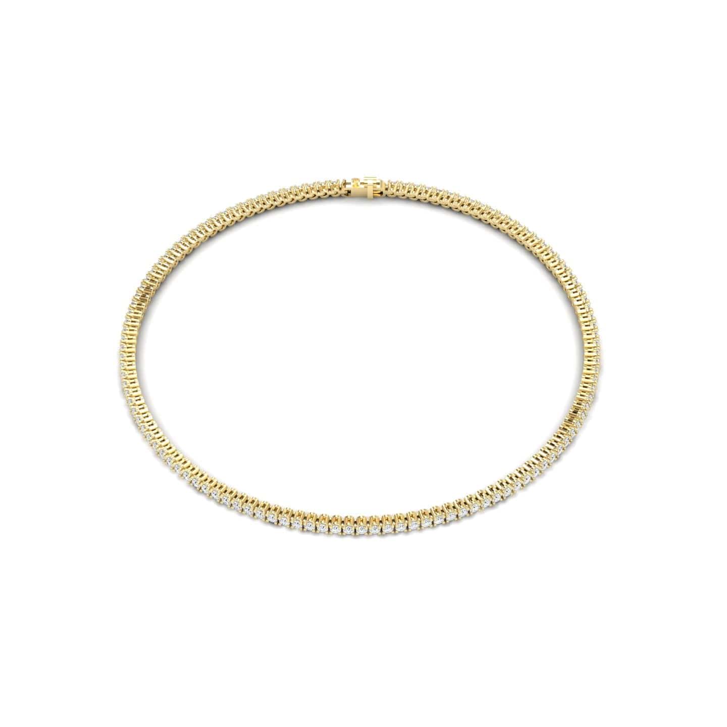 White Diamond 1.3mm Eternity Bangle Bracelet - Alejandra