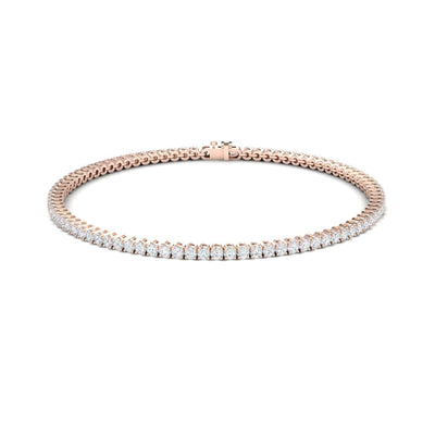 White Diamond 2.0mm Eternity Bangle Bracelet