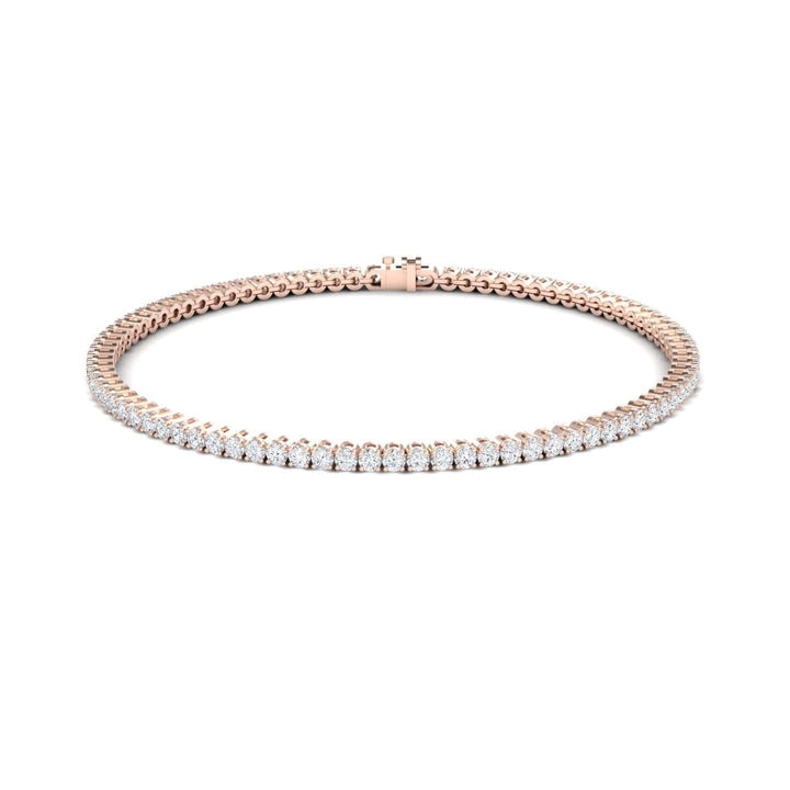 White Diamond 2.0mm Eternity Bangle Bracelet - Alejandra