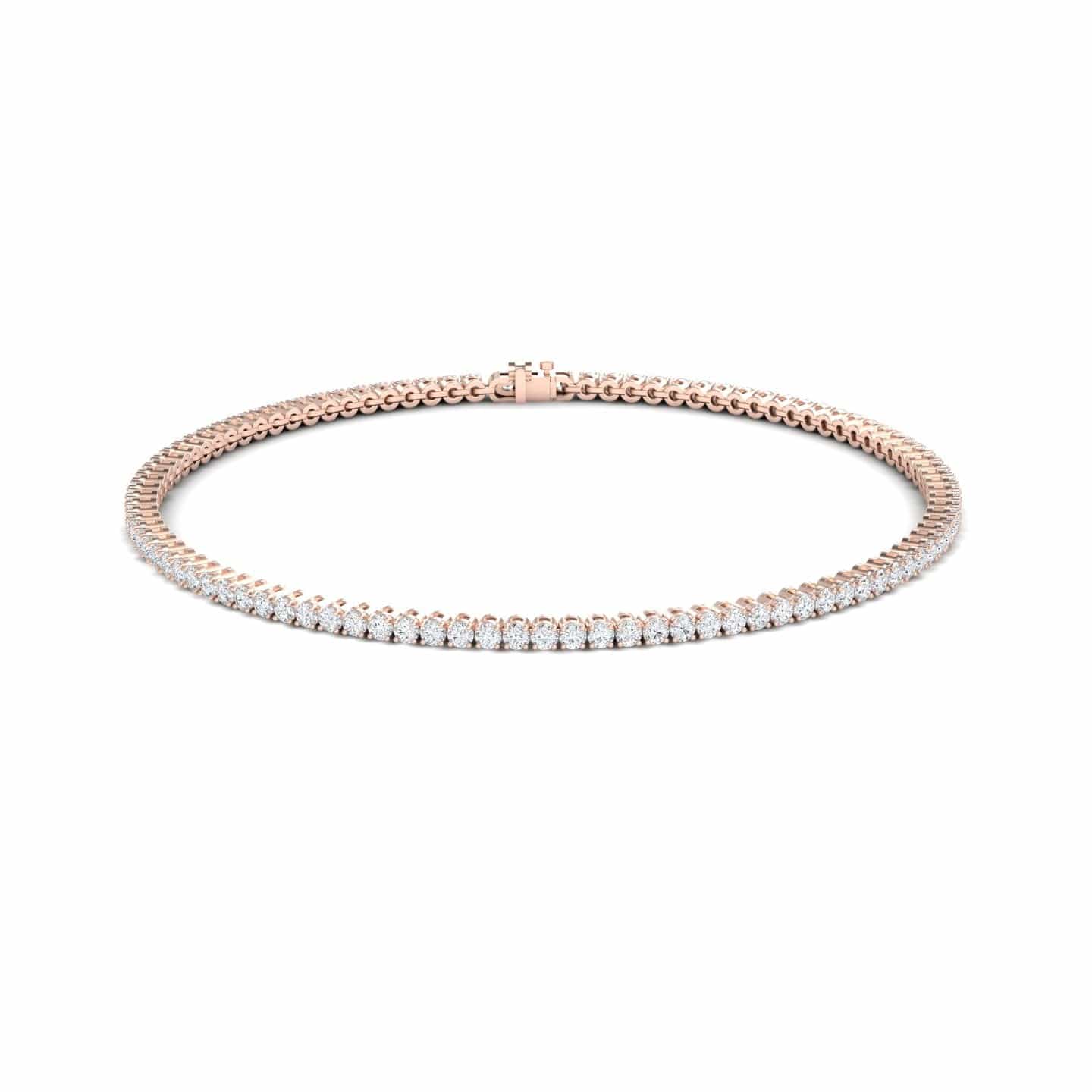 White Diamond 1.7mm Eternity Bangle Bracelet - Alejandra