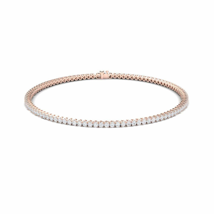 White Diamond 1.7mm Eternity Bangle Bracelet - Alejandra