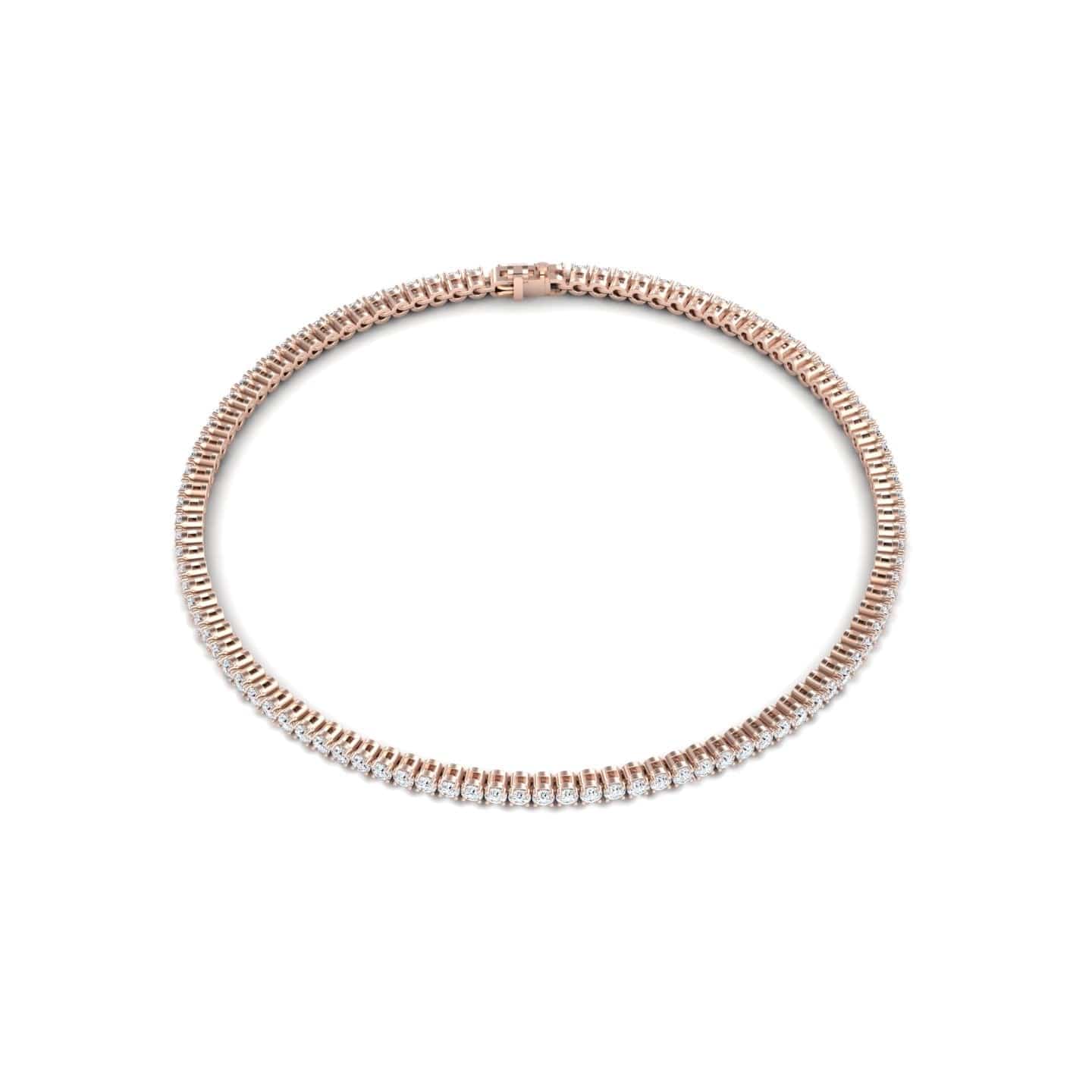 White Diamond 1.7mm Eternity Bangle Bracelet - Alejandra