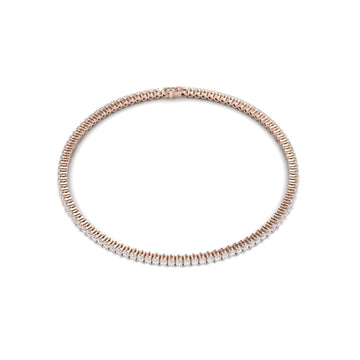 White Diamond Eternity Bangle Bracelet - Alejandra