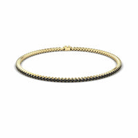 Black Diamond 1.7mm Eternity Bangle Bracelet - Alejandra
