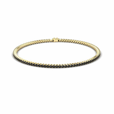 Black Diamond 1.7mm Eternity Bangle Bracelet