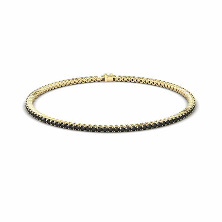 Black Diamond 1.7mm Eternity Bangle Bracelet - Alejandra