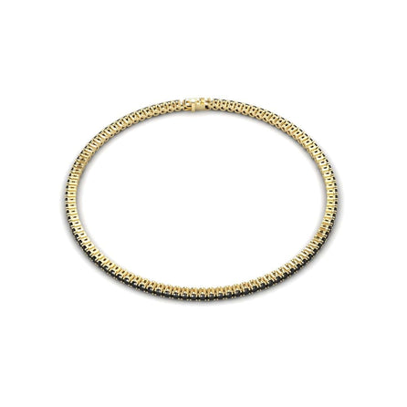 Black Diamond 1.7mm Eternity Bangle Bracelet - Alejandra