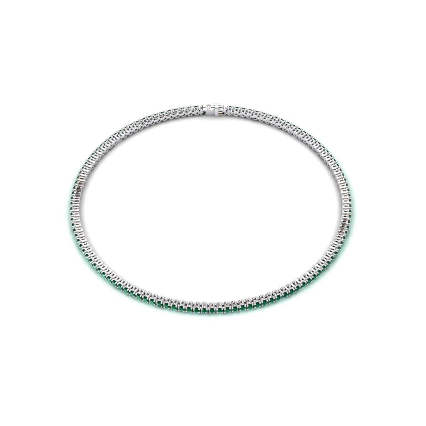 Emerald 1.3mm Eternity Bangle Bracelet - Alejandra