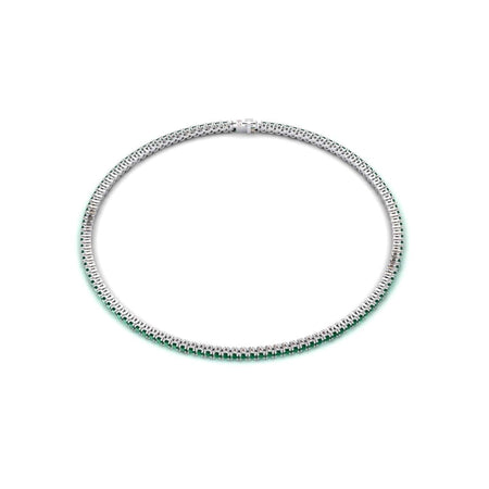 Emerald 1.3mm Eternity Bangle Bracelet - Alejandra