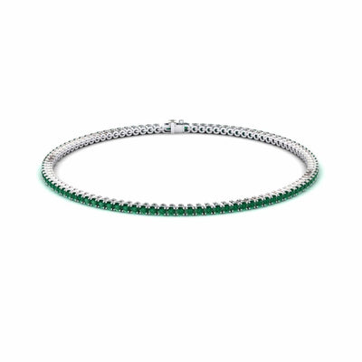 Emerald 1.7mm Eternity Bangle Bracelet