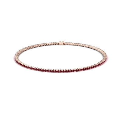 Ruby 1.3mm Eternity Bangle Bracelet