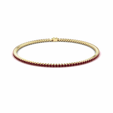 Ruby Eternity Bangle Bracelet - Alejandra