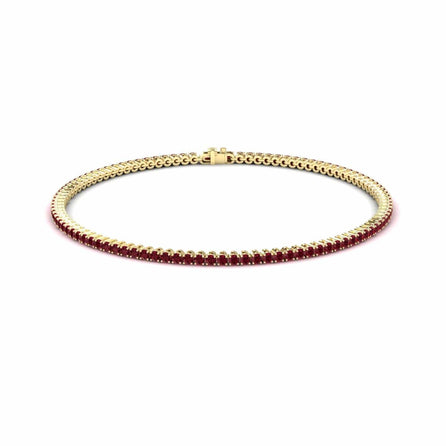 Ruby 1.7mm Eternity Bangle Bracelet - Alejandra