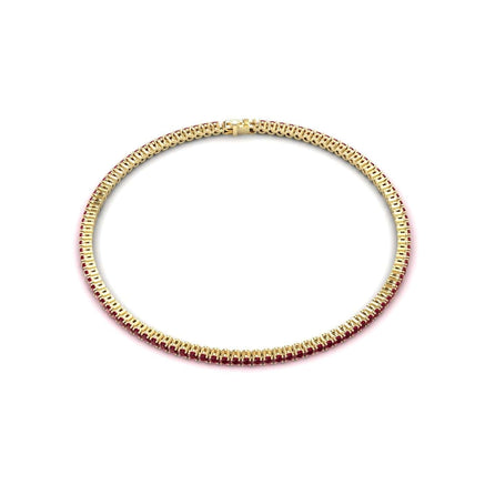 Ruby 1.7mm Eternity Bangle Bracelet - Alejandra