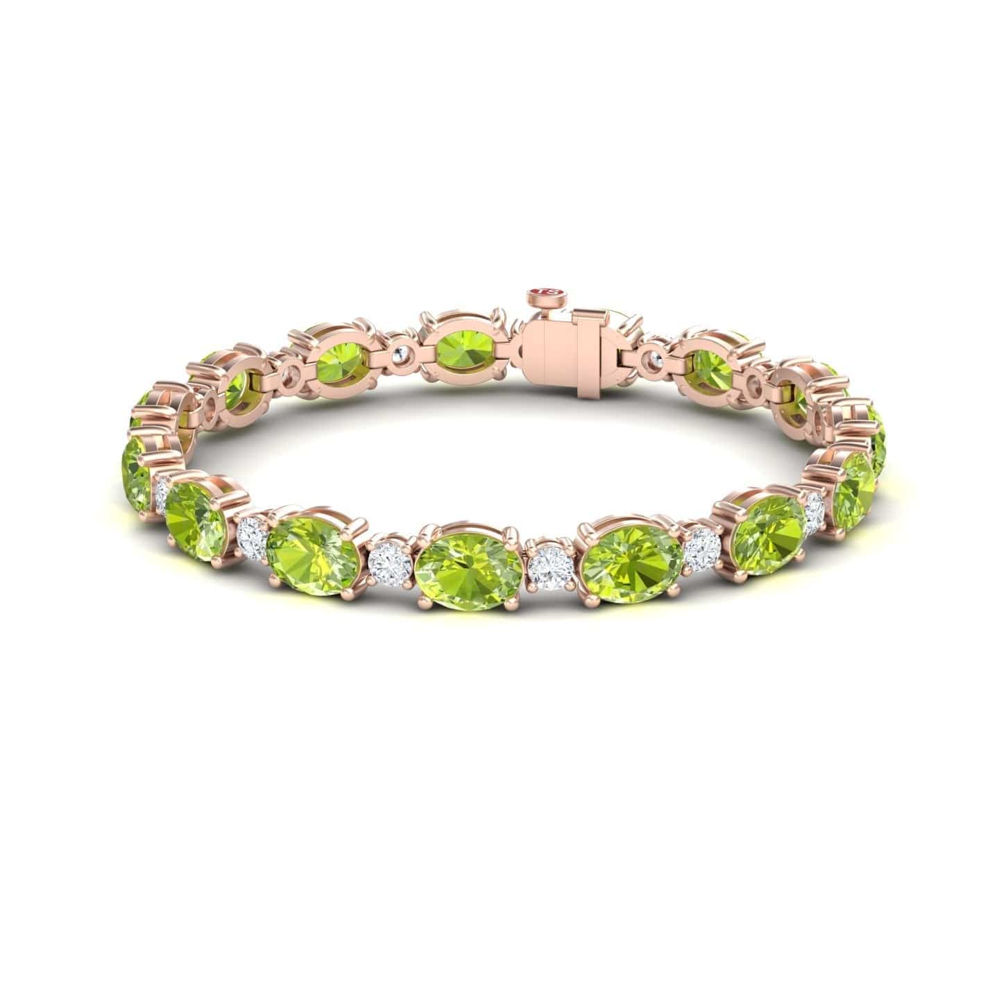 Peridot & Diamond Tennis Bracelet - Sylvie