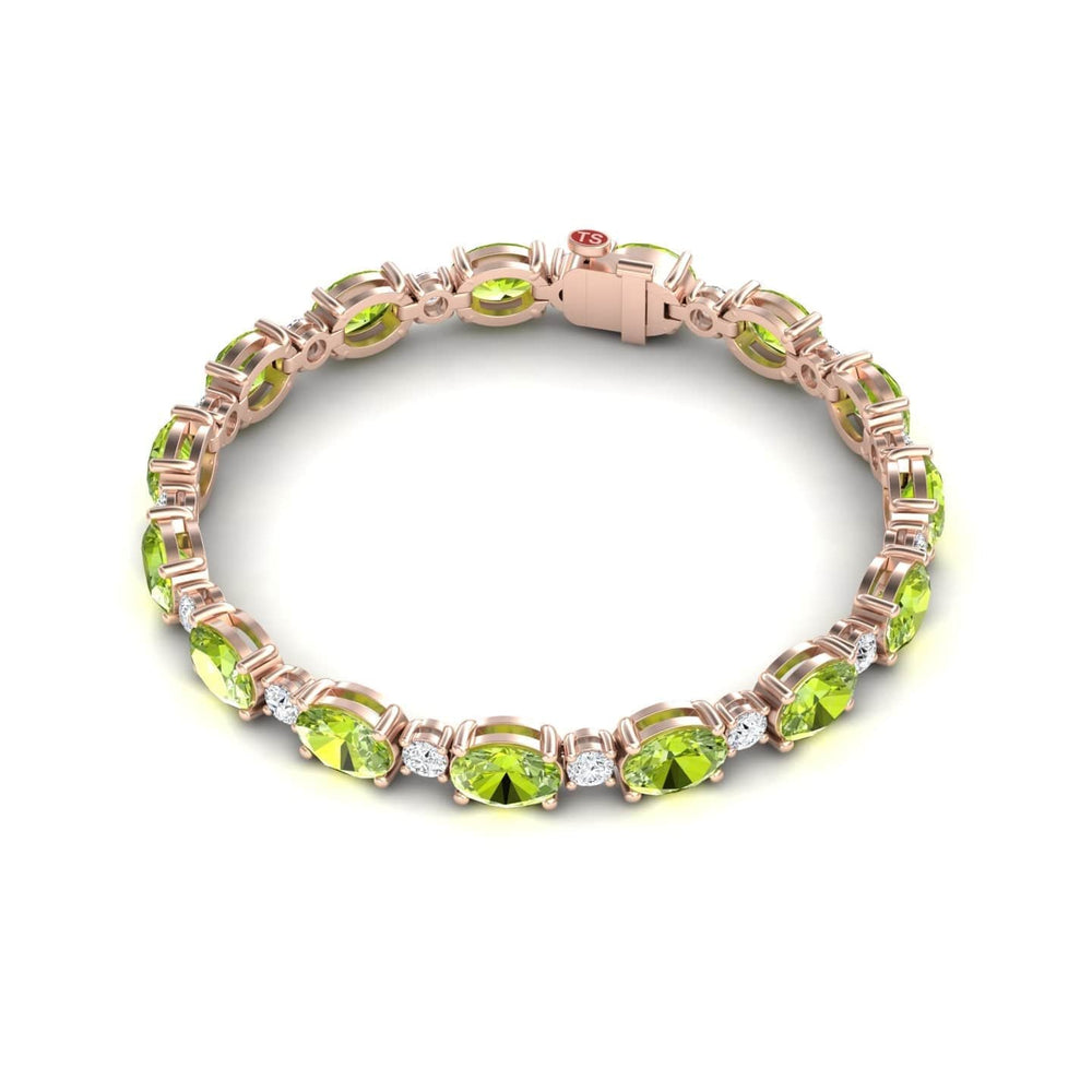 Peridot & Diamond Tennis Bracelet - Sylvie