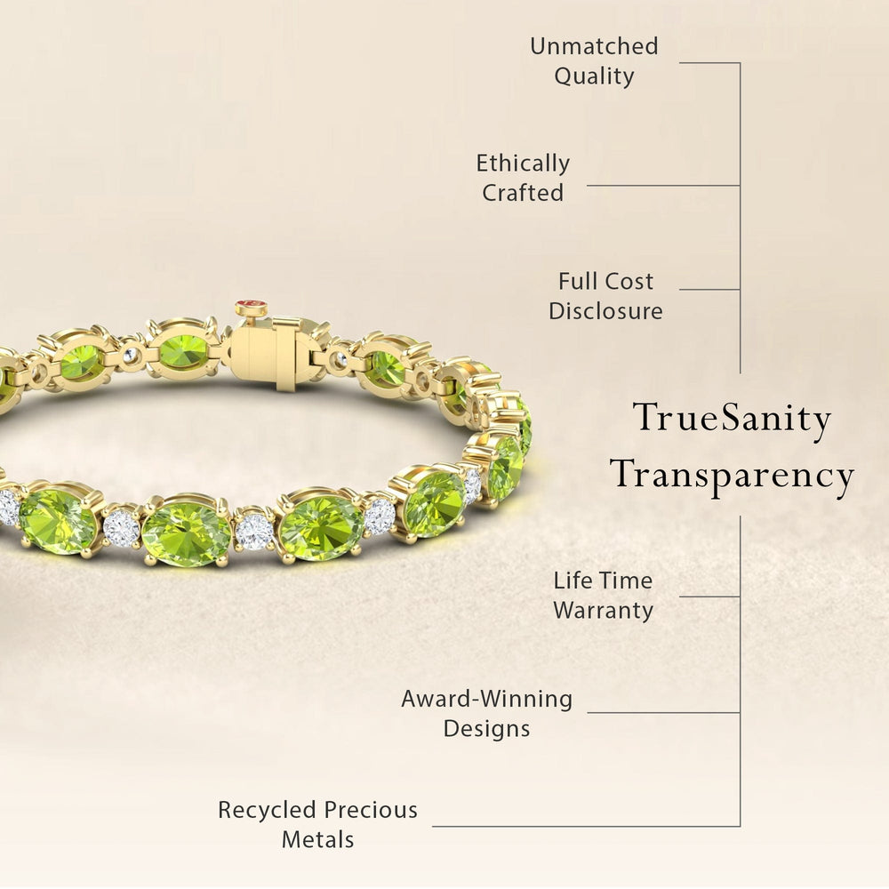Peridot & Diamond Tennis Bracelet - Sylvie