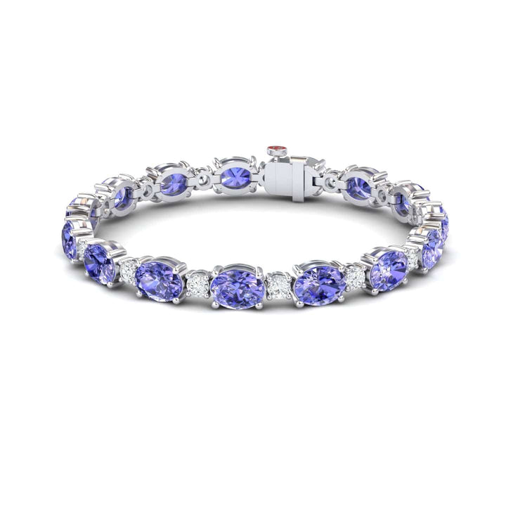 Tanzanite & Diamond Tennis Bracelet - Sylvie