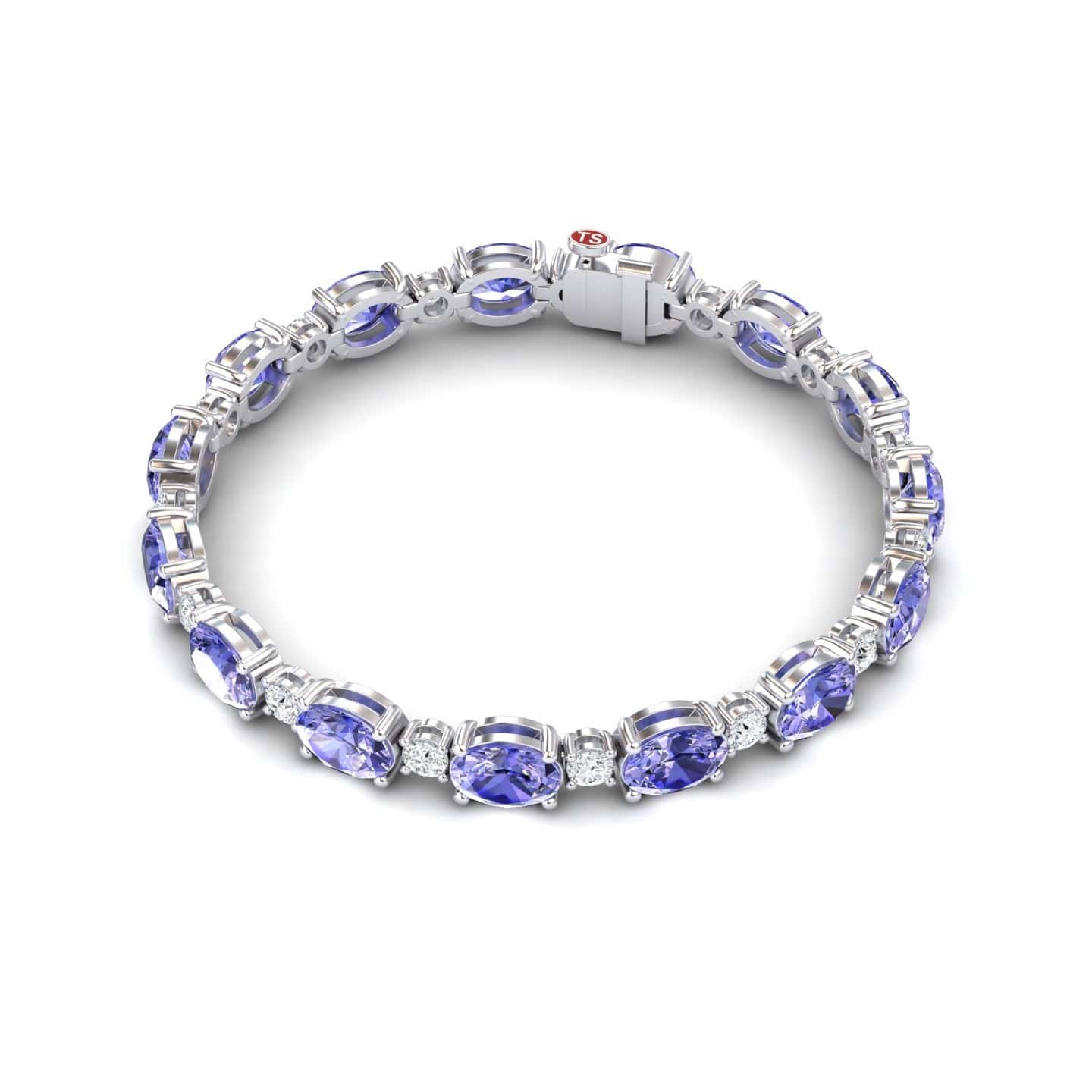 Tanzanite & Diamond Tennis Bracelet - Sylvie