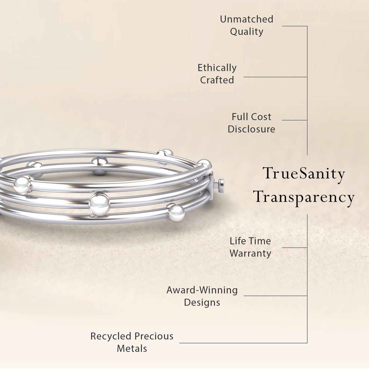 White Akoya Pearl Multi-Band Bangle Bracelet - Yukiko