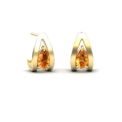 Citrine Huggie Earrings