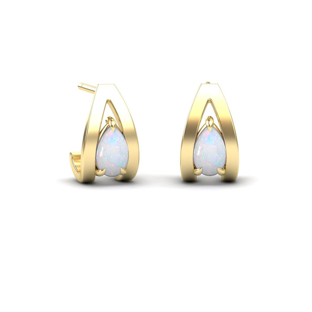 Opal Huggie Earrings - Yamini